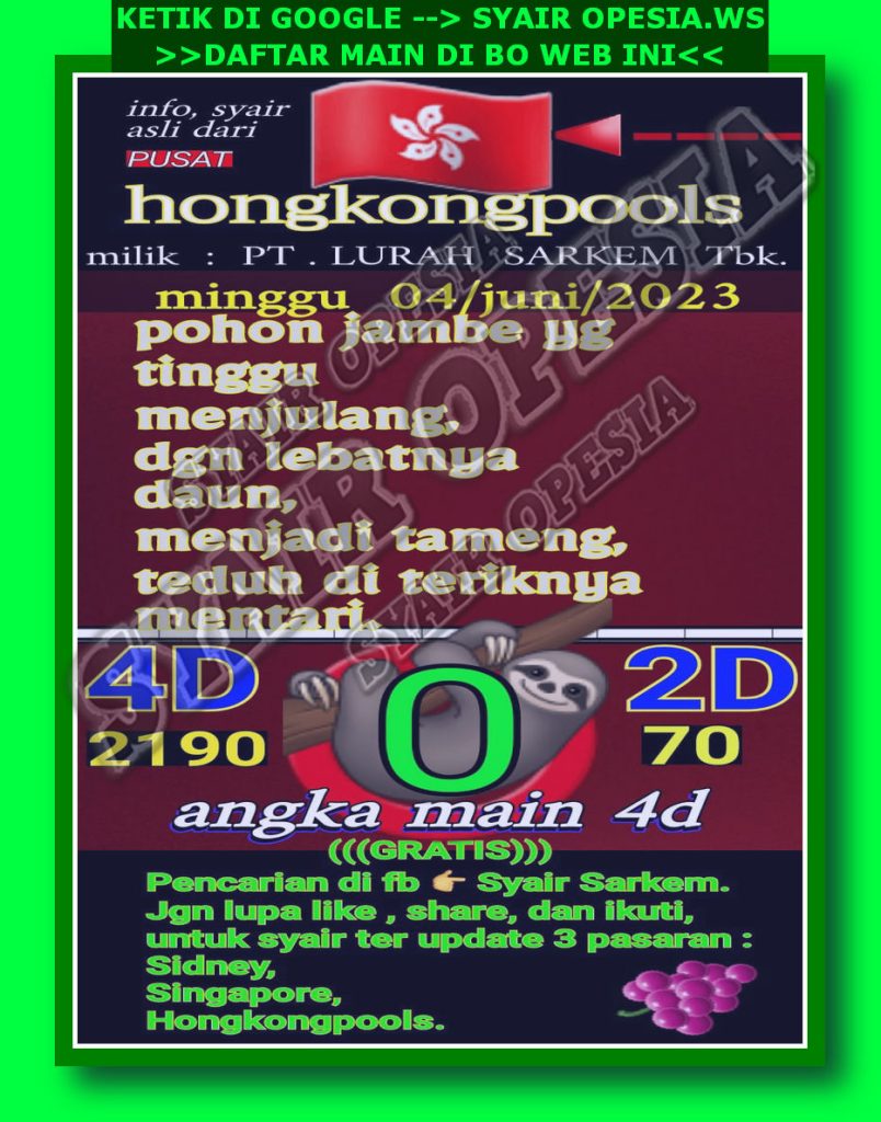 syair hk asiktoto