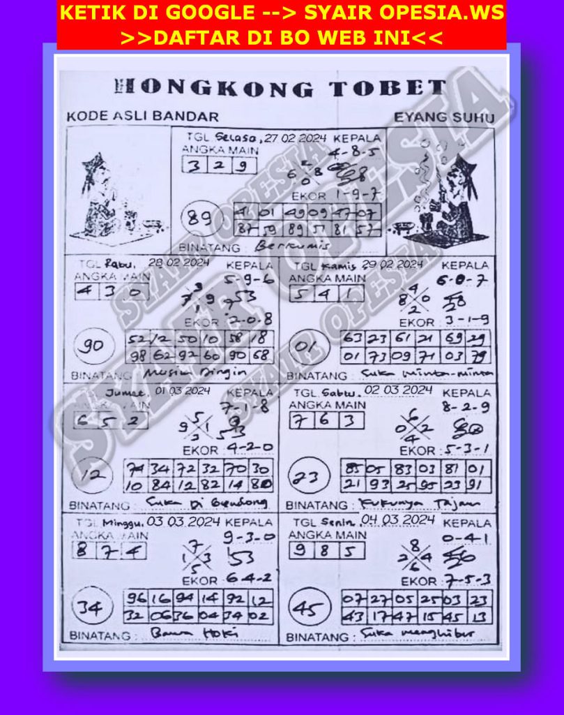 TOGEL KELUAR HONGKONG