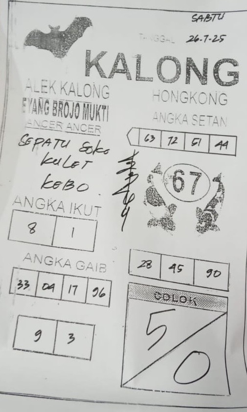 Syair hongkong Syair Motesia